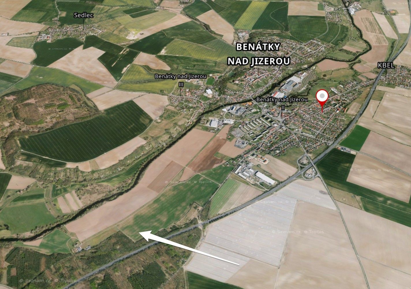 Zemědělské pozemky, Benátky nad Jizerou, okres Mladá Boleslav, Středočeský kraj - 2