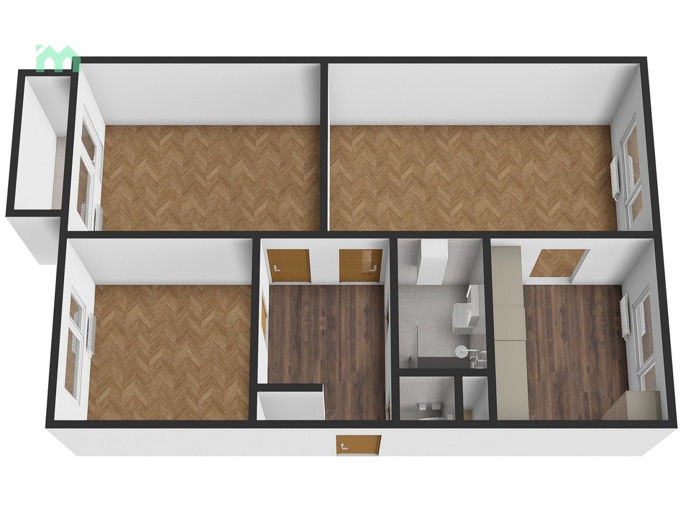 3+1, Bystřice pod Hostýnem, okres Kroměříž, Zlínský kraj, 68 m² - 2