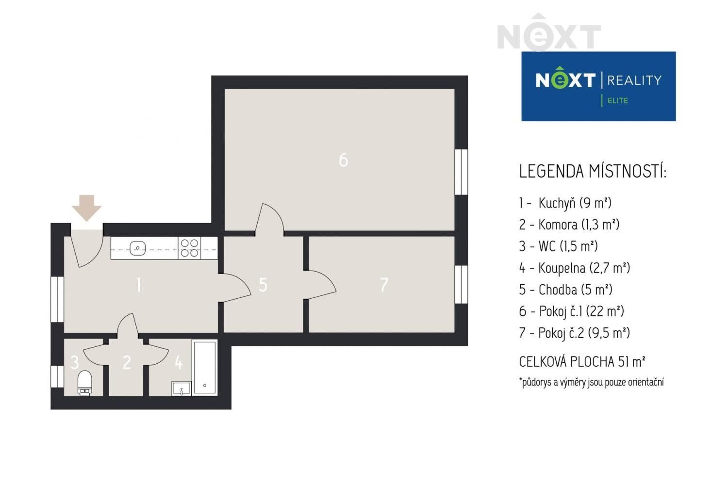 Prodej byt 2+1 - Skořepka 213, Brno, 55 m²