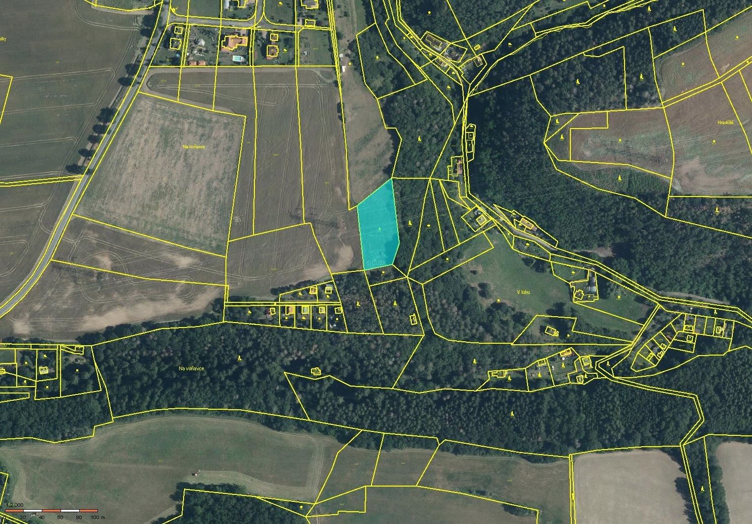 Zahrady, Bratřínov, 3 057 m² - 1