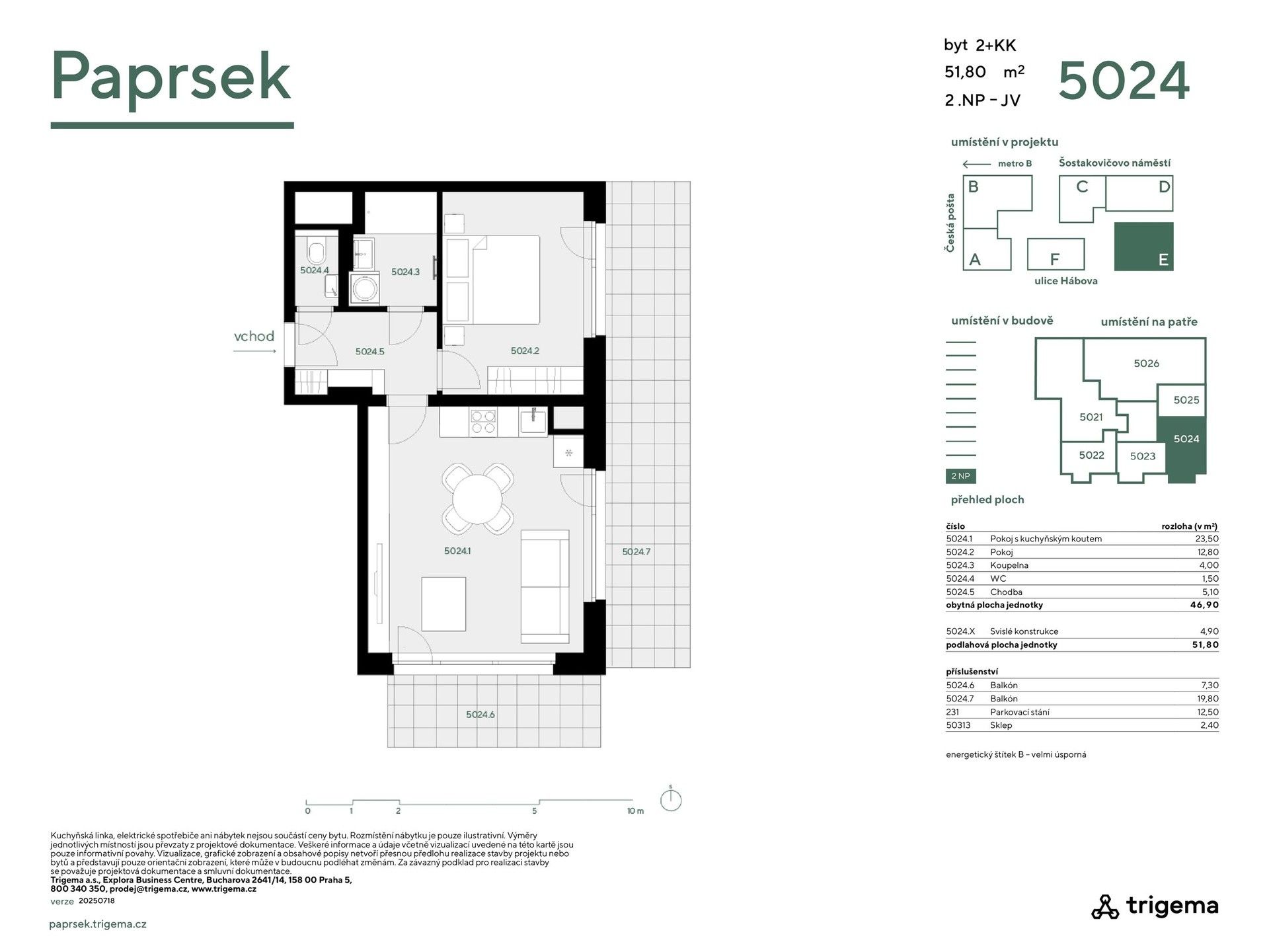 2+kk, Hábova, Praha, 47 m² - 2