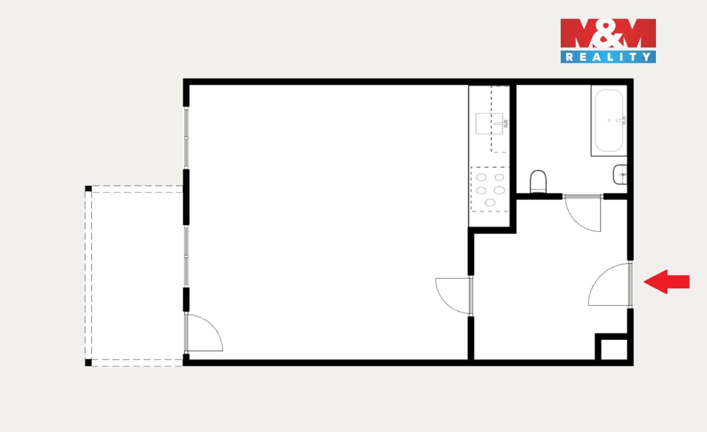 Prodej byt 1+kk - Boloňská, Praha, 33 m² - 5