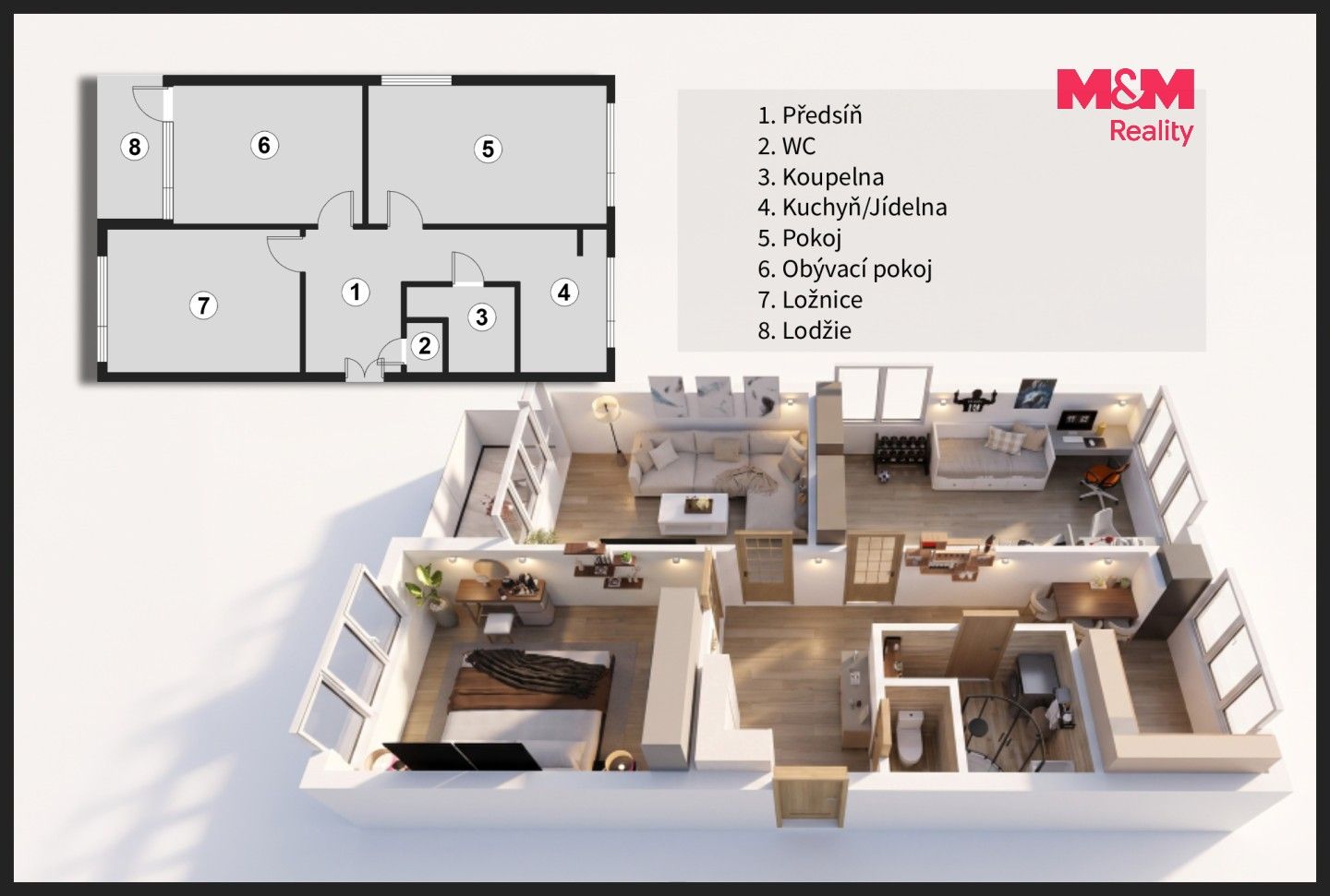 Byt 3+1 · 76 m² · Průběžná, Rakovník - 3