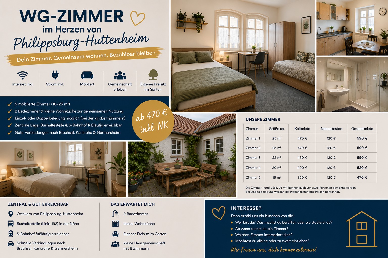Byty, Rheinstrasse 42, , Bádensko-Württembersko, 16 m²