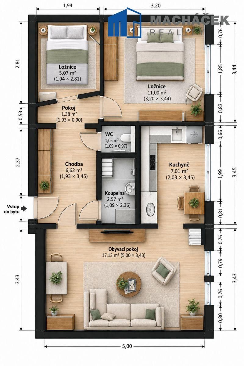 2+1, V Domkách, Duchcov, 54 m² - 2