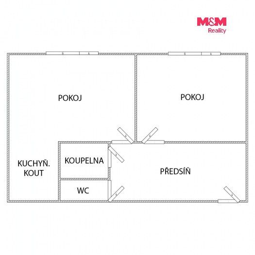 Byt 2+kk · 39 m² · Jiřího Wolkera, Most - 4