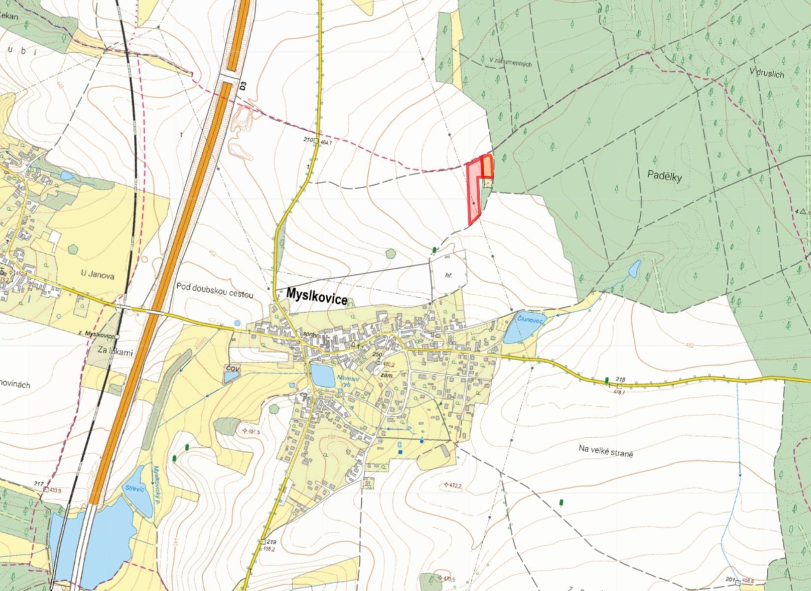 Zemědělské pozemky, Myslkovice - 2