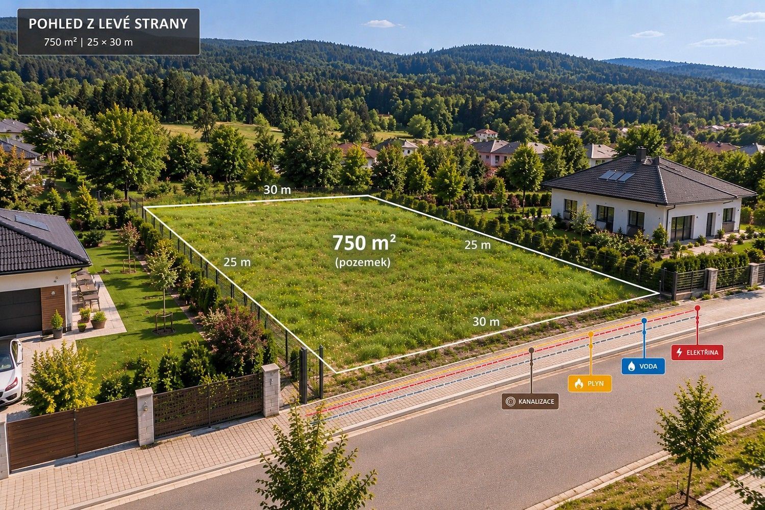 Pozemek pro bydlení, 750 m²