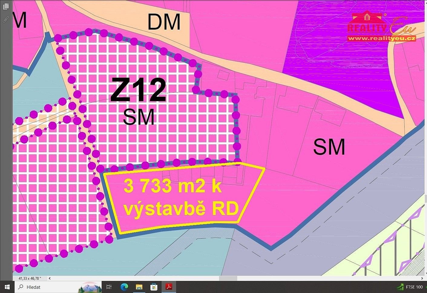 Pozemek pro bydlení, 3 733 m²