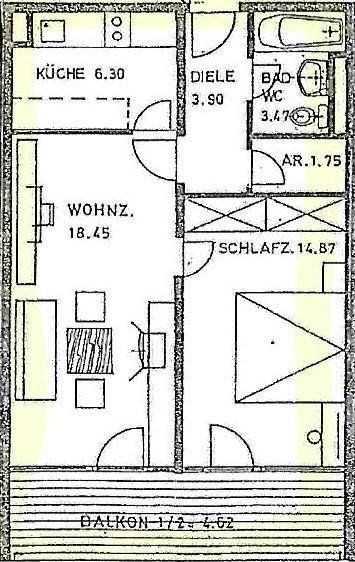 2+1, Markt Schwaben Markt Schwaben Bayern 85570, 54 m² - 2