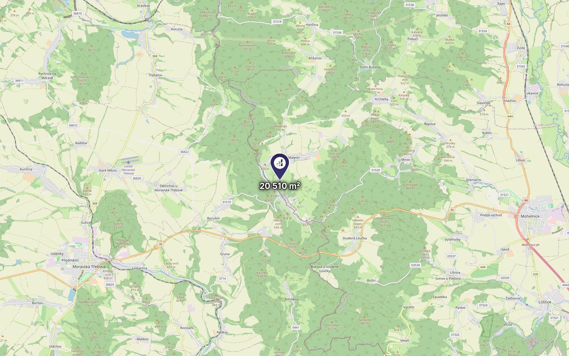 Zemědělský pozemek · 20 510 m² · Maletín - 3