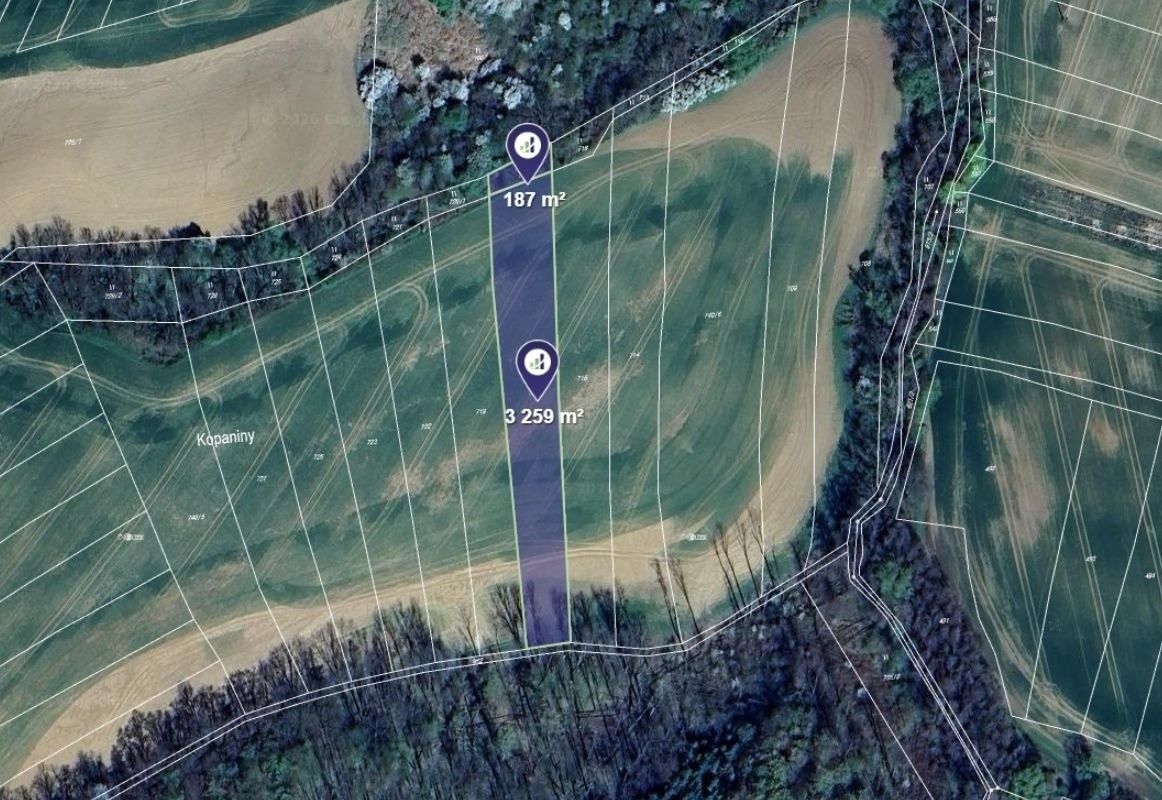 Zemědělské pozemky, Soběsuky, 3 446 m² - 1