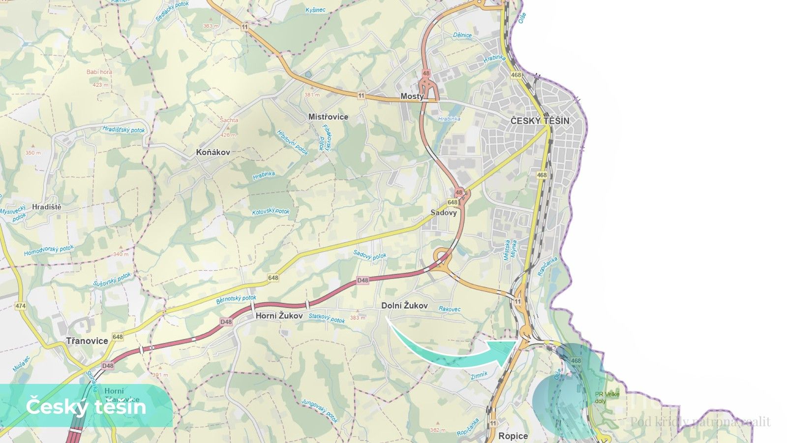 Louka · 8 331 m² · Český Těšín - 3