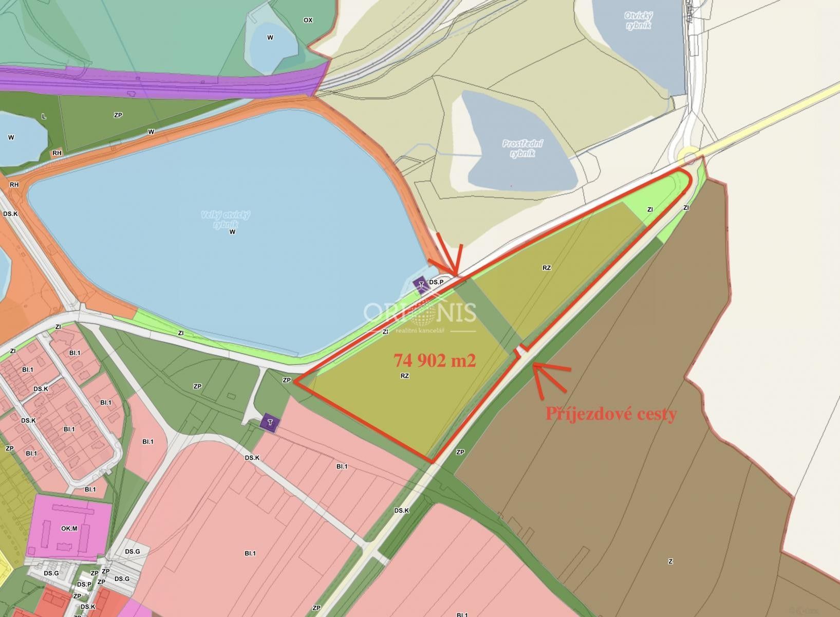 Prodej komerční pozemek - Chomutov, 74 902 m²