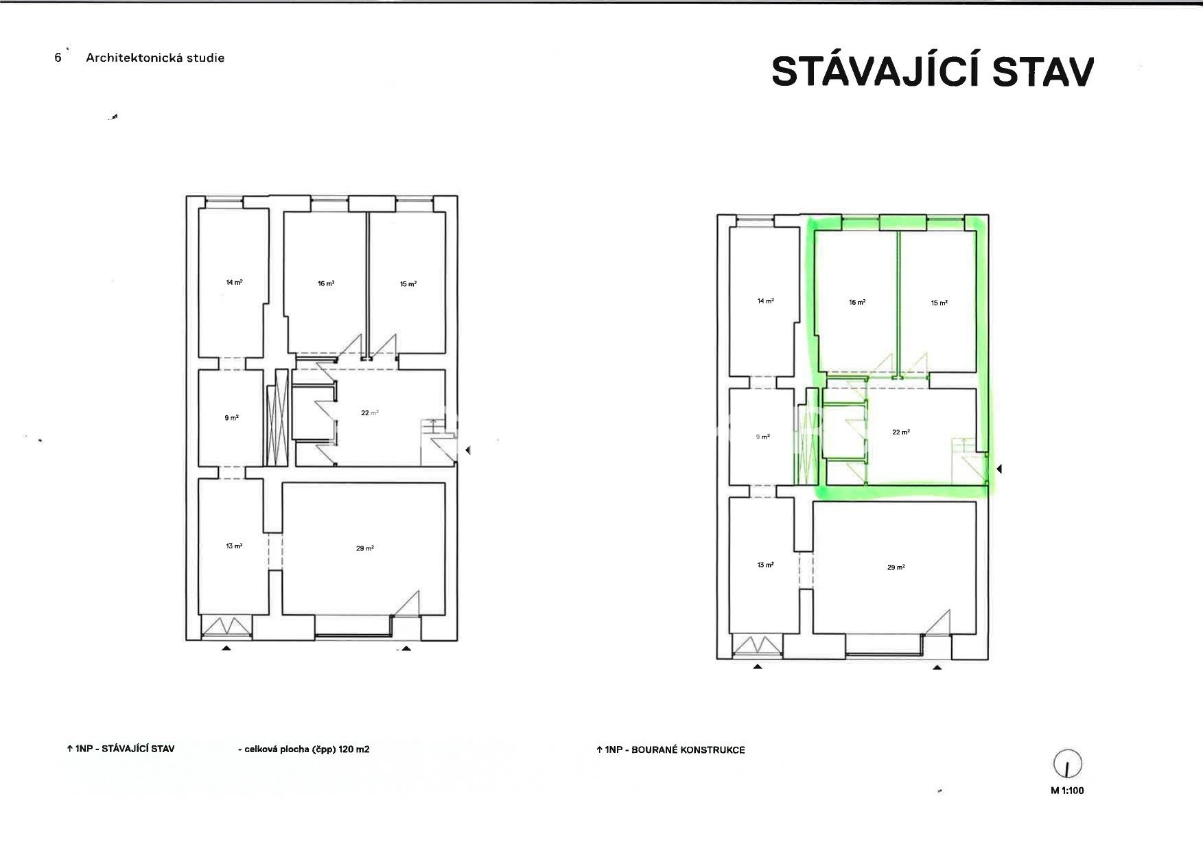 Kanceláře, Hartigova 116, Praha Žižkov, 53 m² - 2