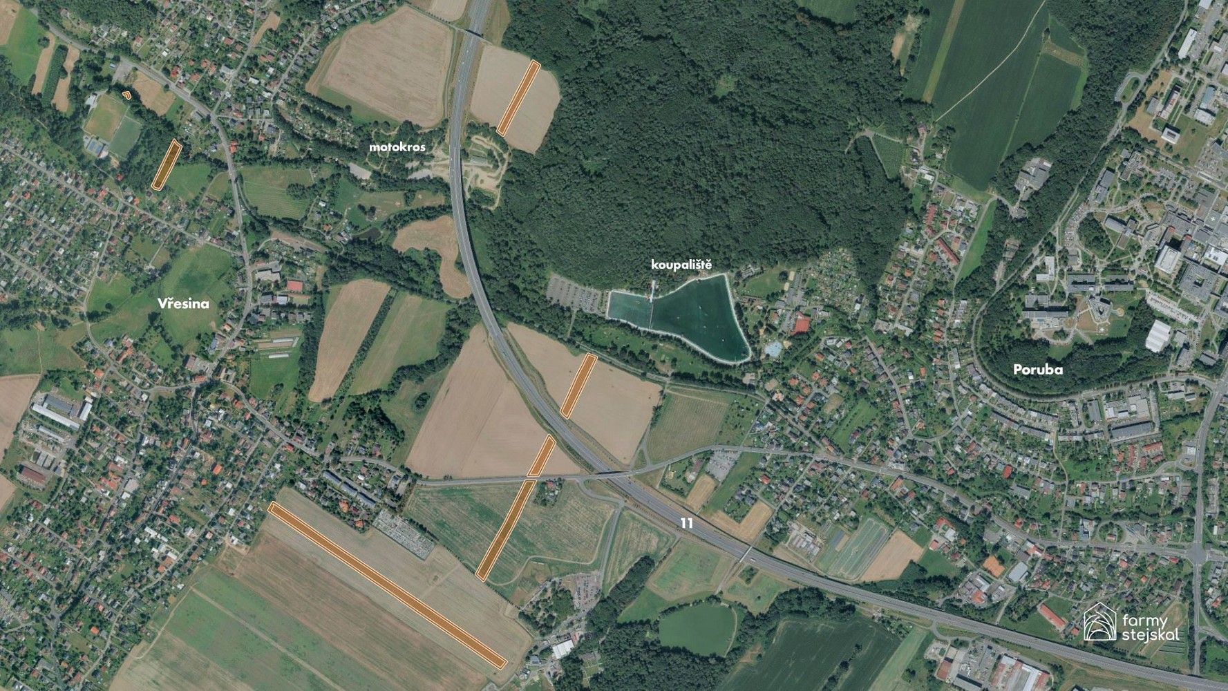 Zemědělské pozemky, Vřesina, okres Ostrava-město, Moravskoslezský kraj