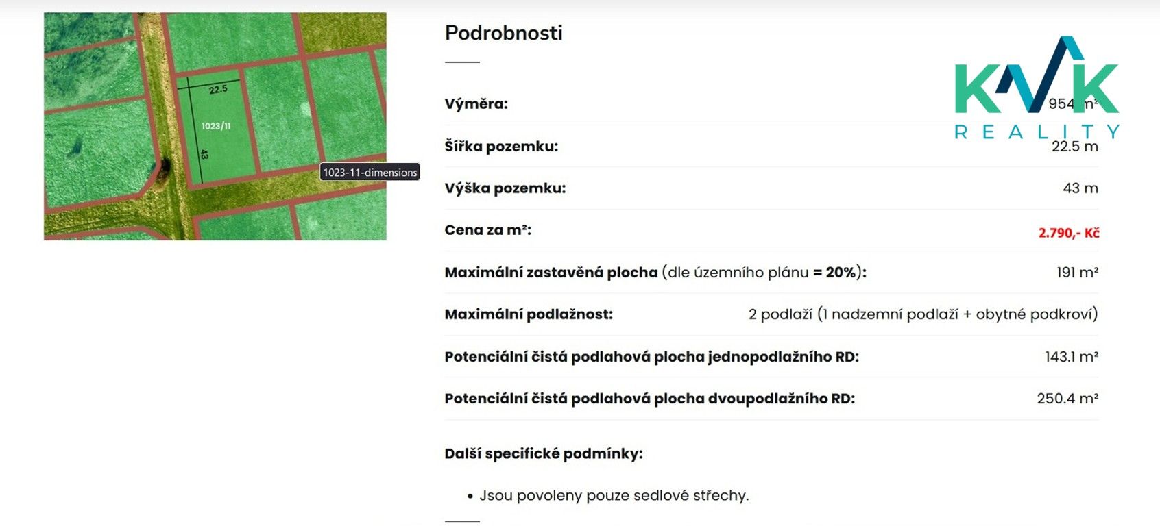 Prodej pozemek pro bydlení - Ostrov, 954 m²