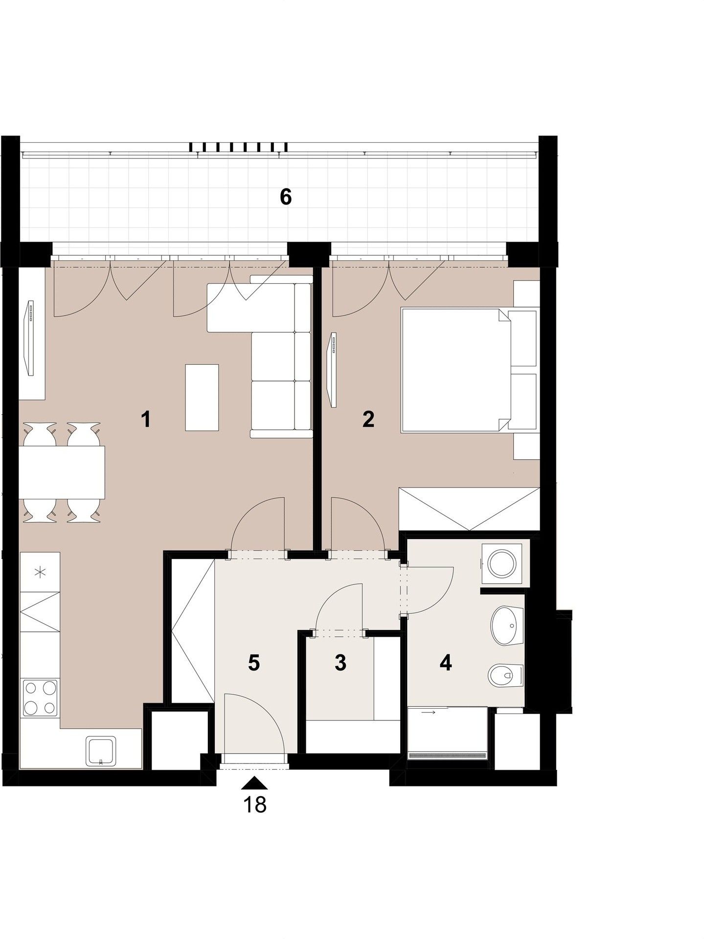 2+kk, Makovská, Praha, 54 m² - 2