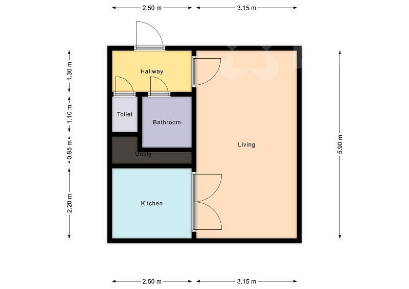 1+1, Most, Ústecký kraj, 34 m² - 1