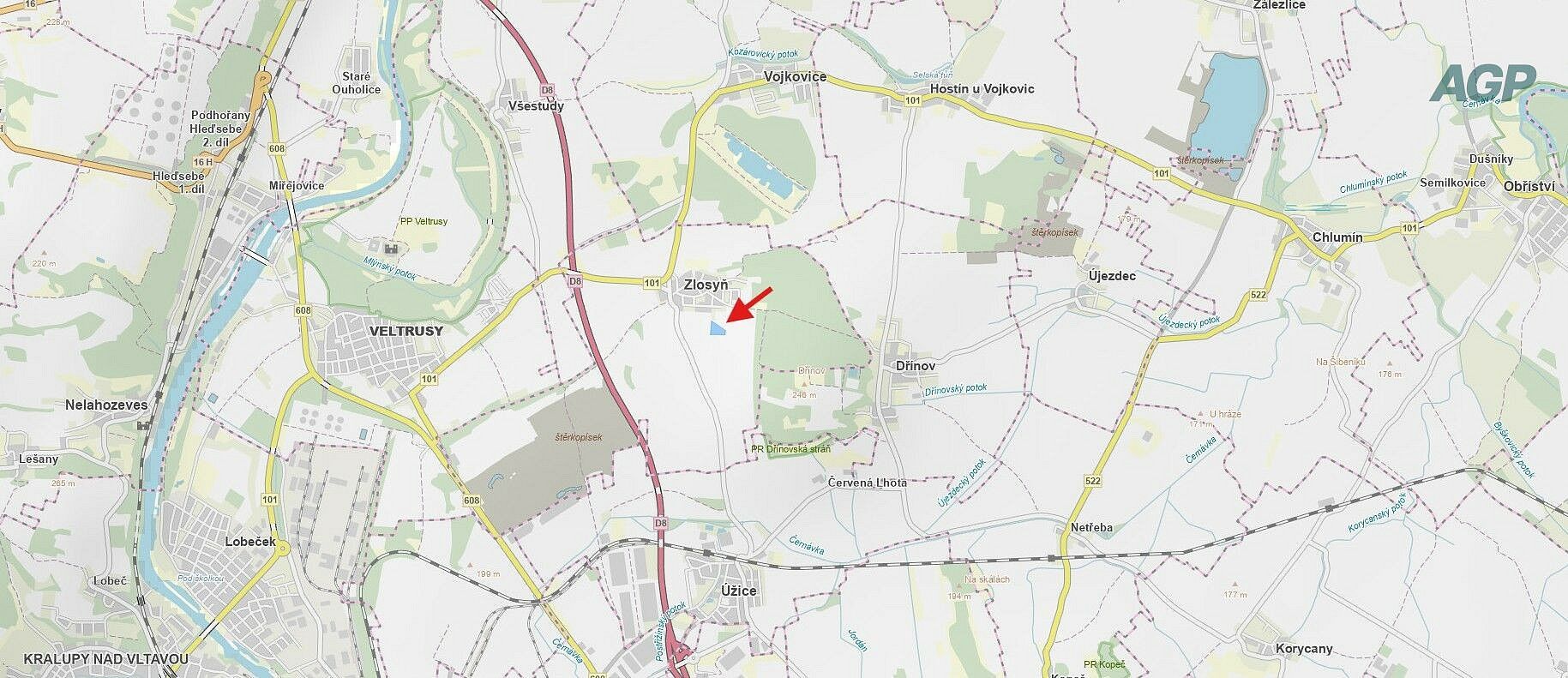 Prodej zemědělský pozemek - Zlosyň, okres Mělník, Středočeský kraj - 5