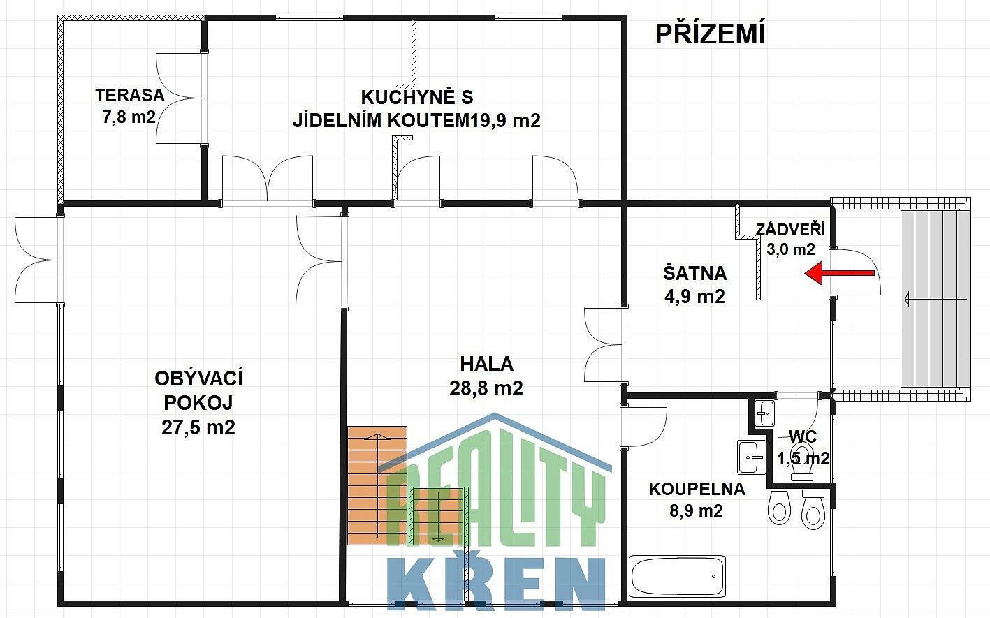 Prodej rodinný dům - Praha - Suchdol, okres Praha 6, Hlavní město Praha, 246 m² - 5
