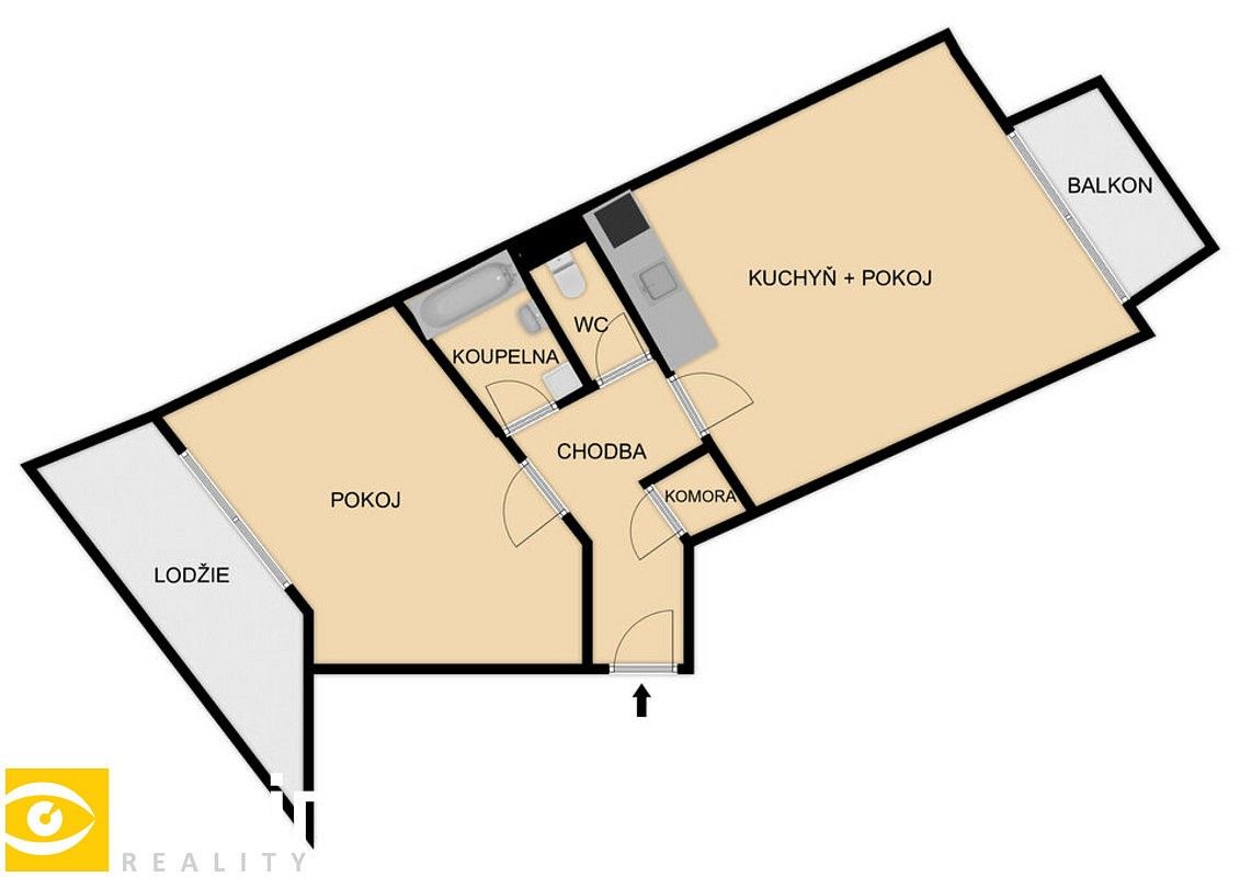 2+kk, Plzeň - Jižní Předměstí, okres Plzeň-město, Plzeňský kraj, 72 m² - 2