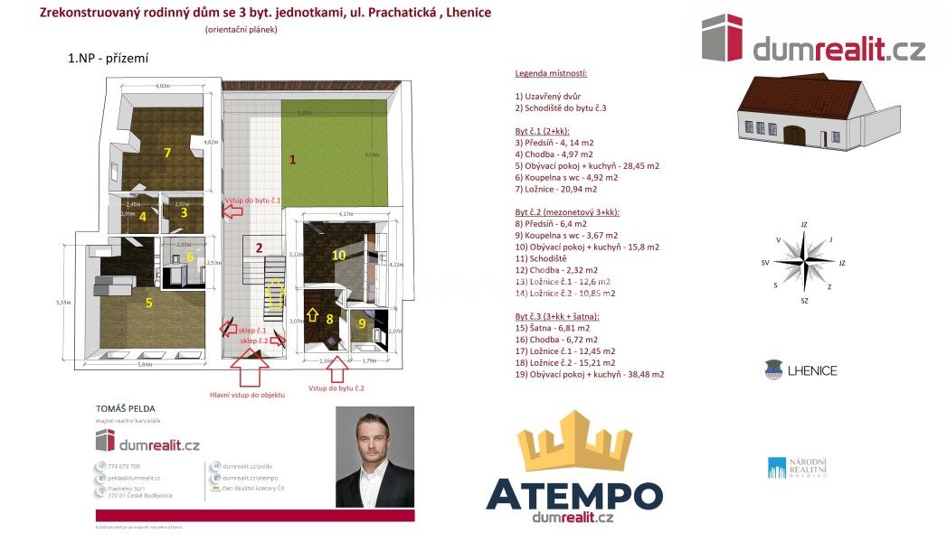 3+kk, Prachatická, Lhenice, 52 m² - 2