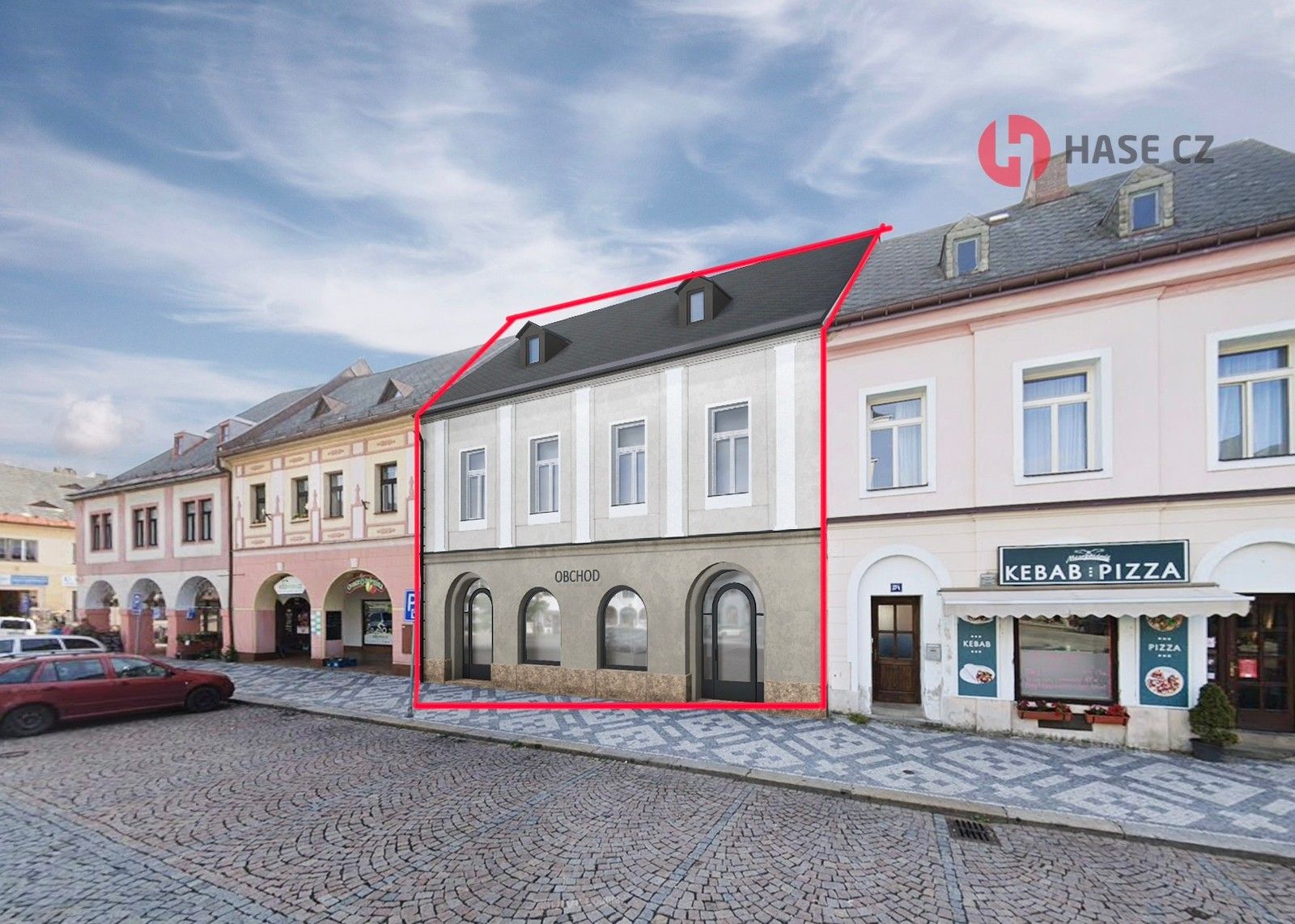 Obchodní prostory, Masarykovo náměstí, Jilemnice, 100 m²