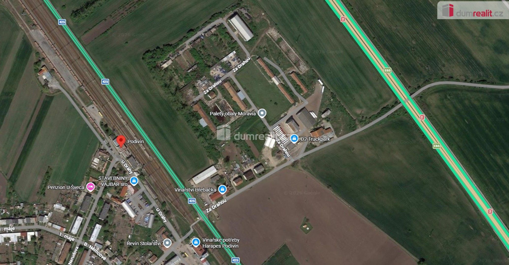 Prodej komerční pozemek - Podivín, 1 255 m²