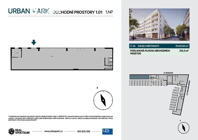 Prodej obchodní prostory - Svitavské nábřeží, Brno, 214 m²