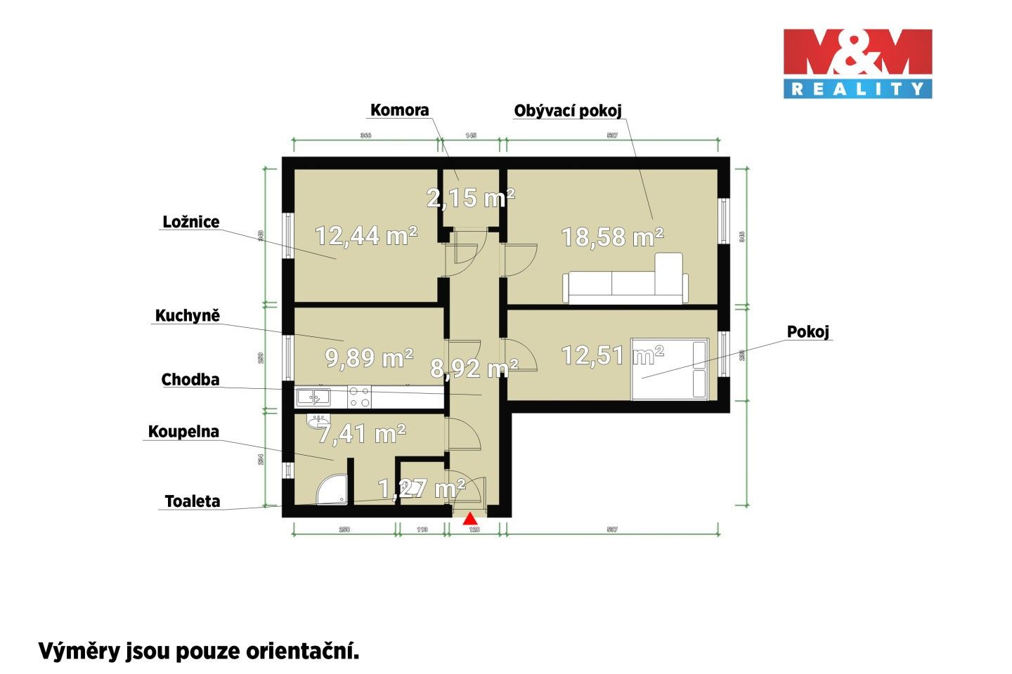 Prodej byt 3+1 - Dolní Metelsko, Horšovský Týn, 73 m²