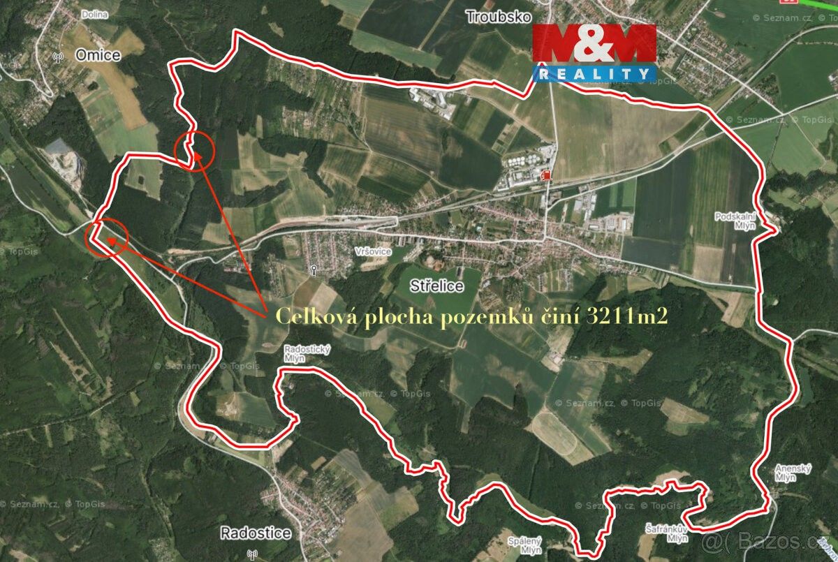 Pozemky pro bydlení, Střelice u Brna, 664 47