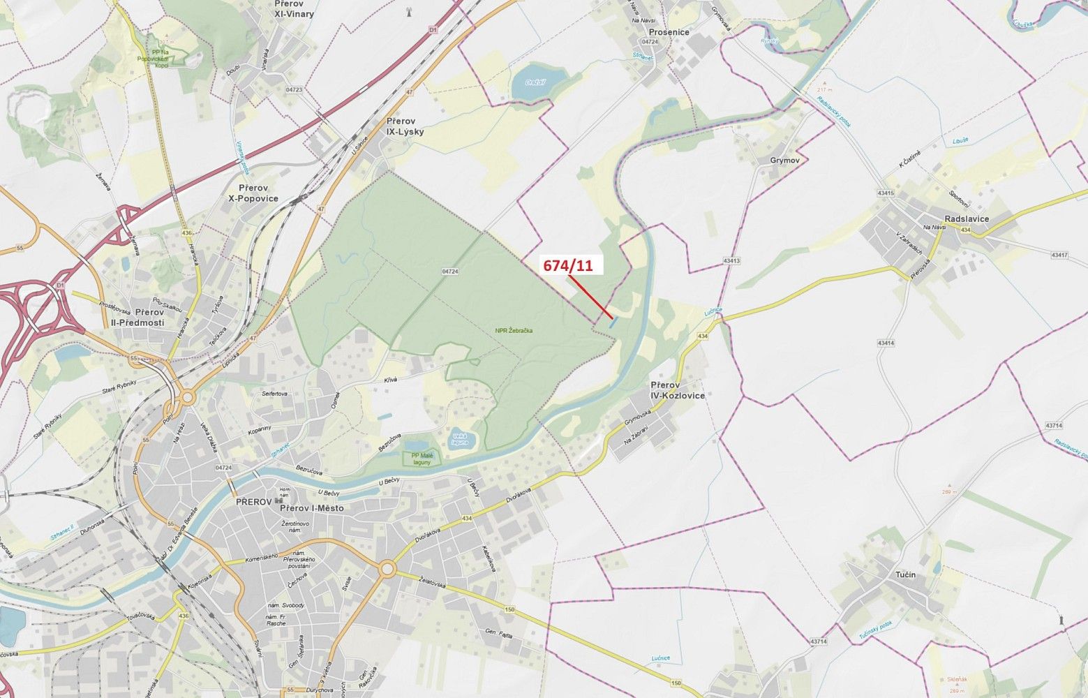 Les, 1 322 m²