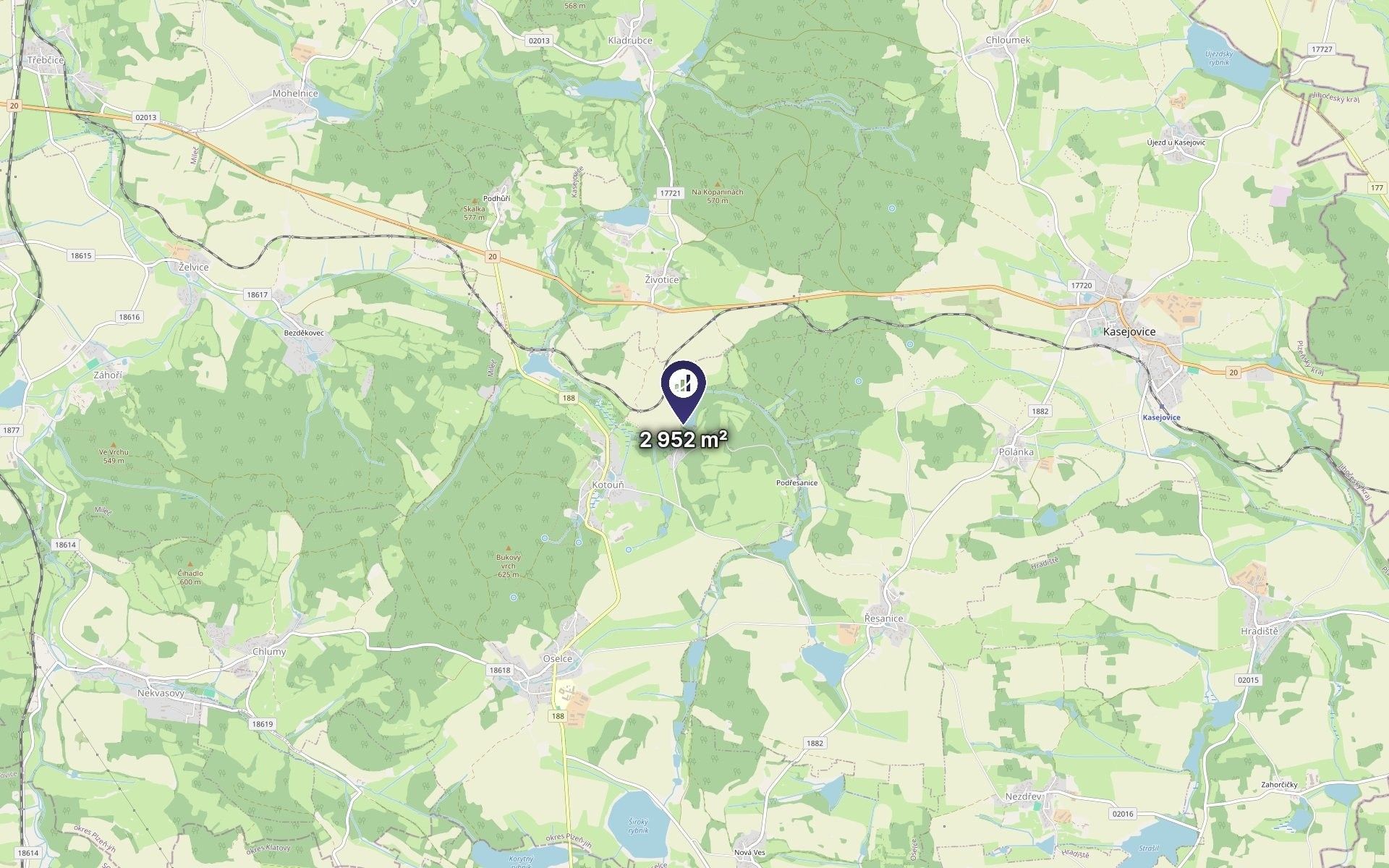 Pozemek · 2 952 m² · Oselce - 3