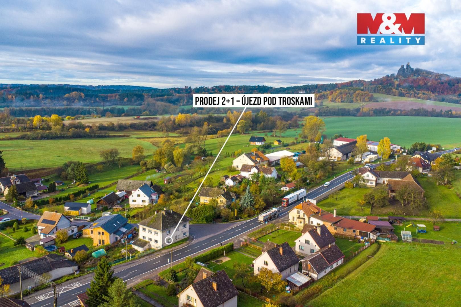 Prodej byt 2+1 - Újezd pod Troskami, 65 m²