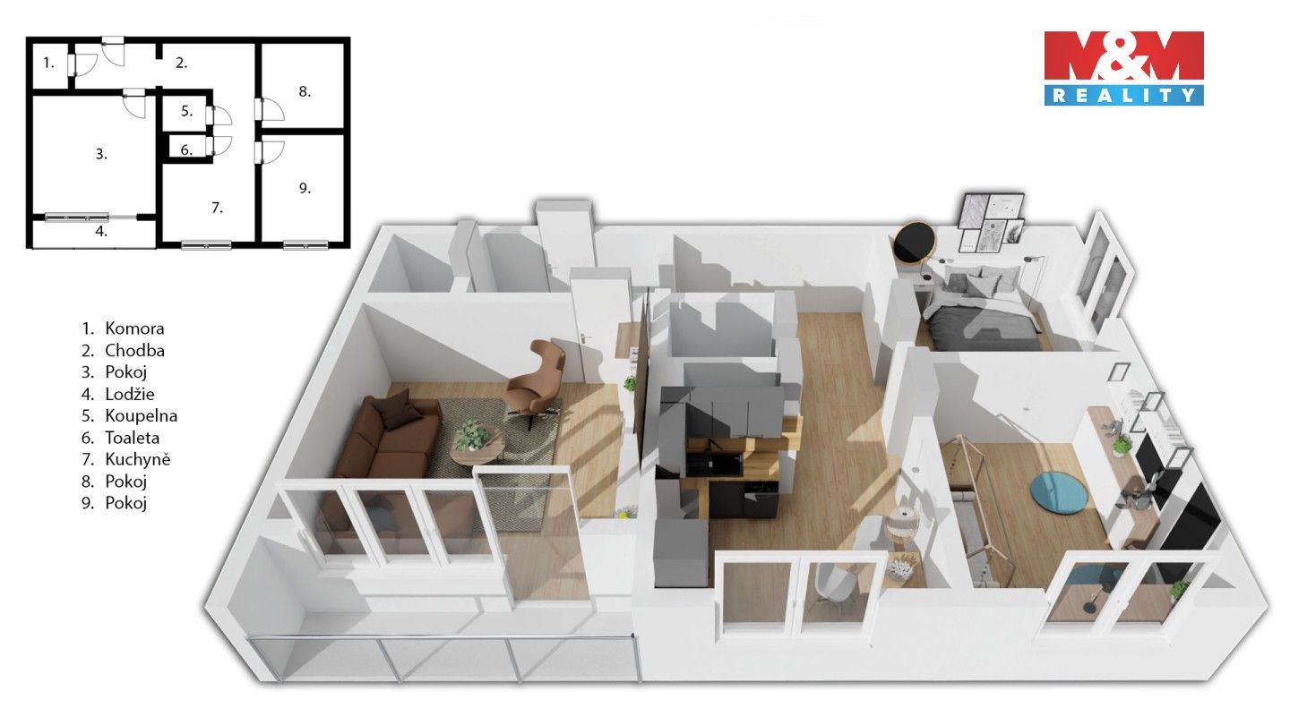 Byt 3+1 · 63 m² · F. S. Tůmy, Orlová - 4