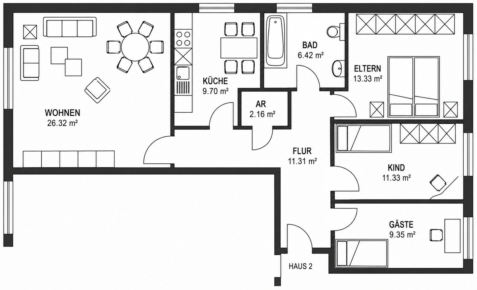 4+1, , Dolní Sasko, 96 m² - 1
