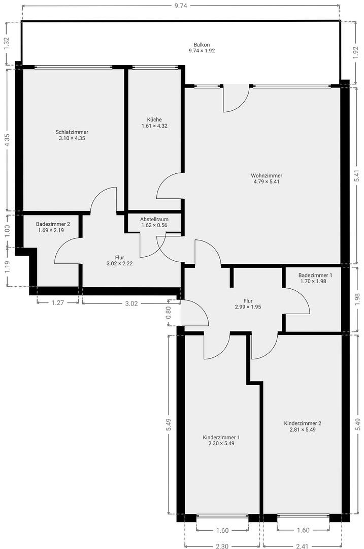 4+1, Volksgartenstraße 196 Mönchengladbach Hardterbroich-Pesch Nordrhein-Westfalen 41065, 100 m² - 2