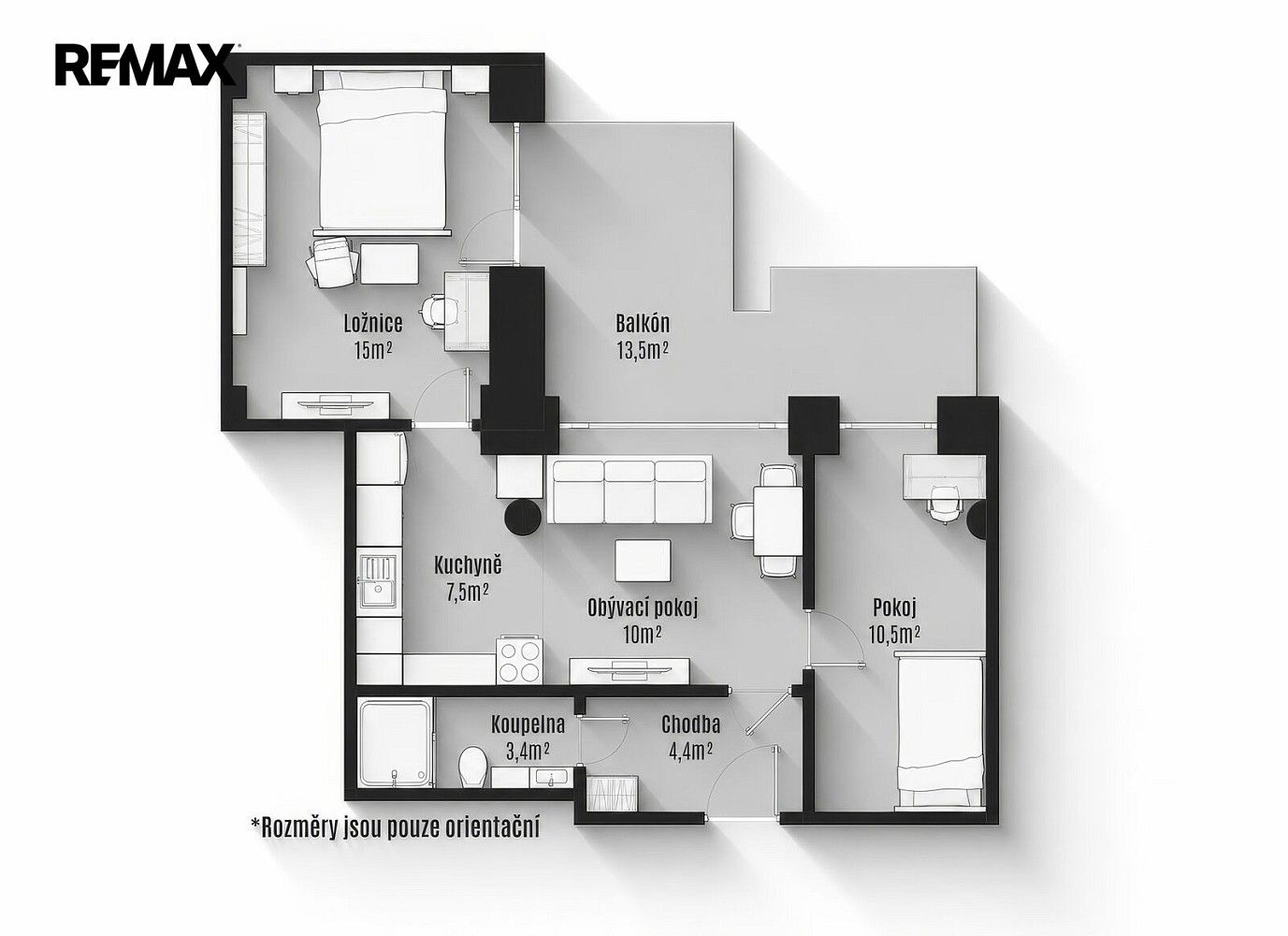 Byt 3+kk · 56 m² · Adamov, okres Blansko, Jihomoravský kraj - 3