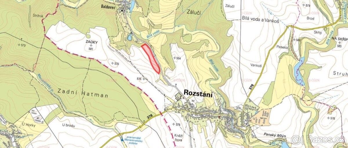 Prodej pozemek pro bydlení - Rozstání, 798 62