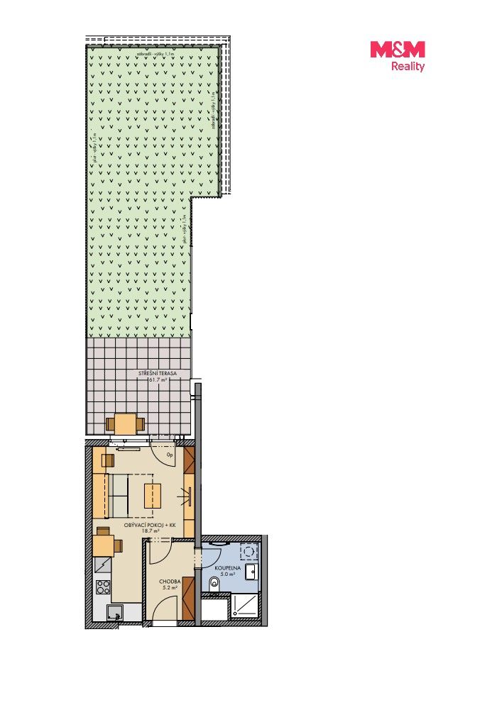 1+kk, Svitákova, Praha, 30 m² - 2