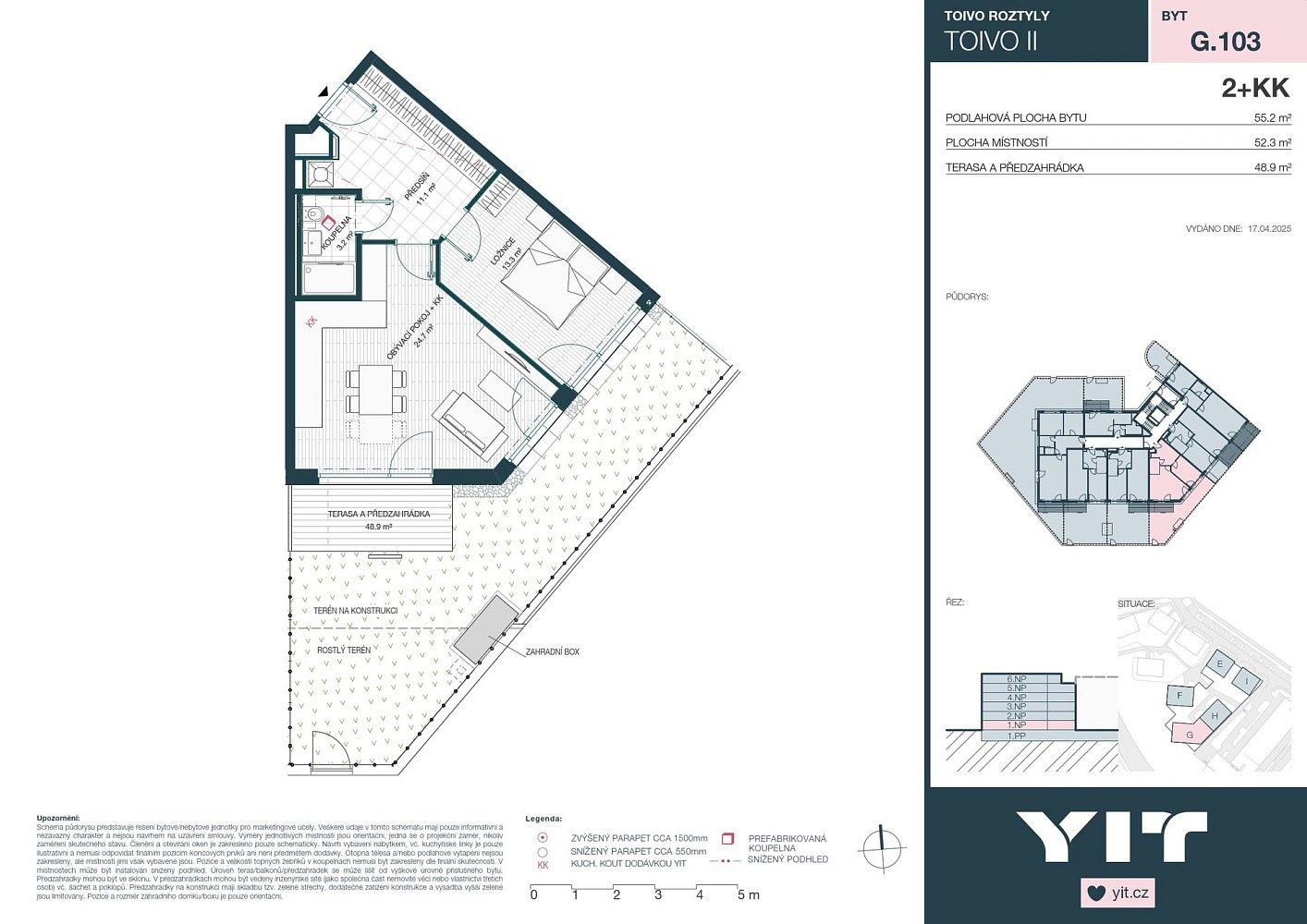 2+kk, Praha - Chodov, okres Praha 11, Hlavní město Praha, 52 m² - 2