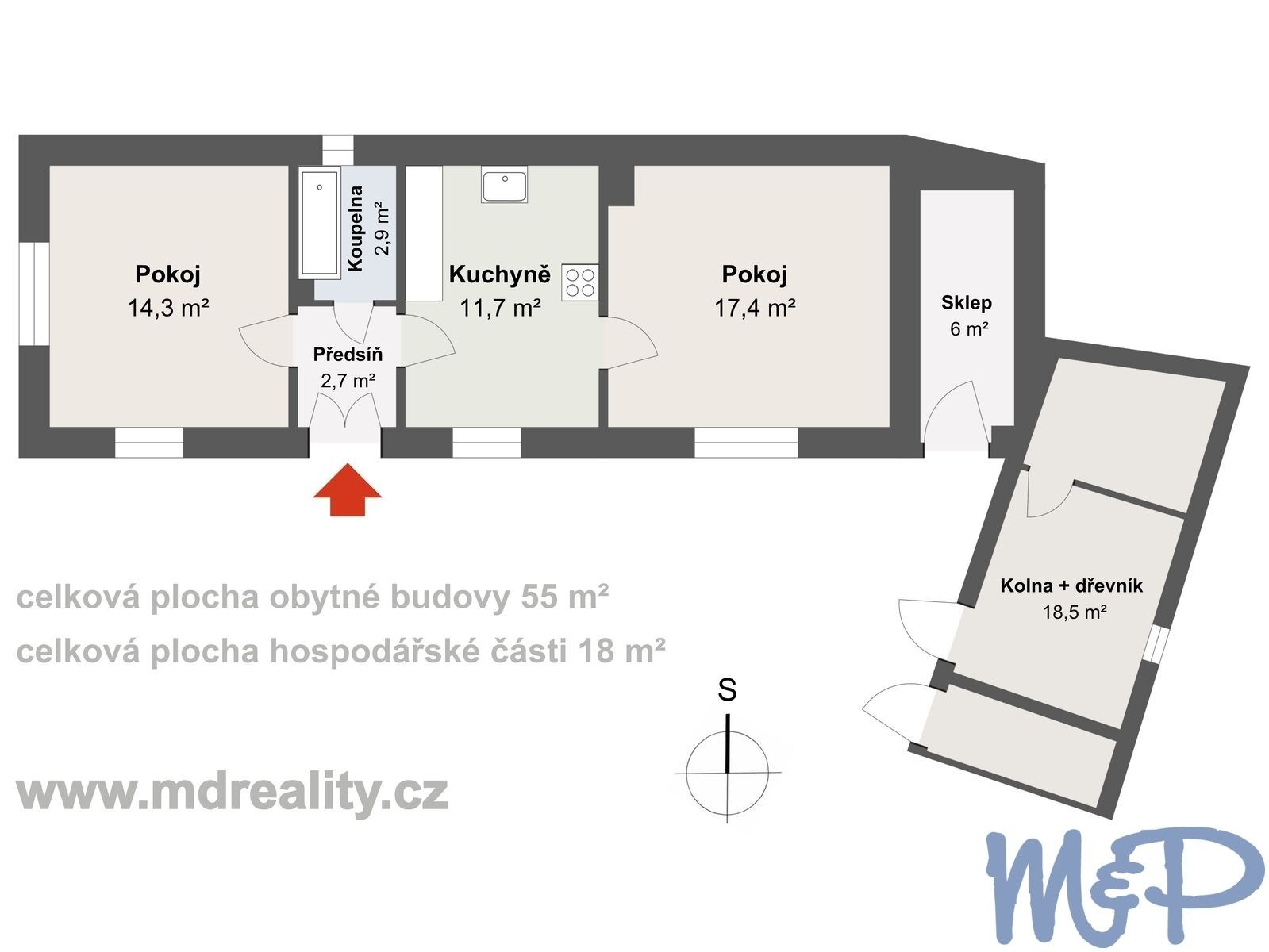 Rodinné domy, Stonařov, 55 m² - 2