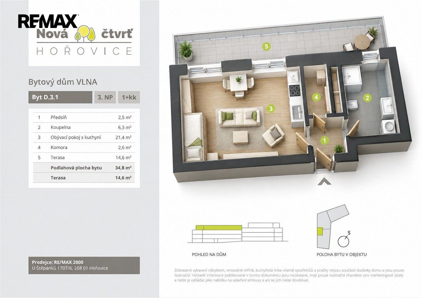 Prodej byt 1+kk - Hořovice, okres Beroun, Středočeský kraj, 32 m² - 2