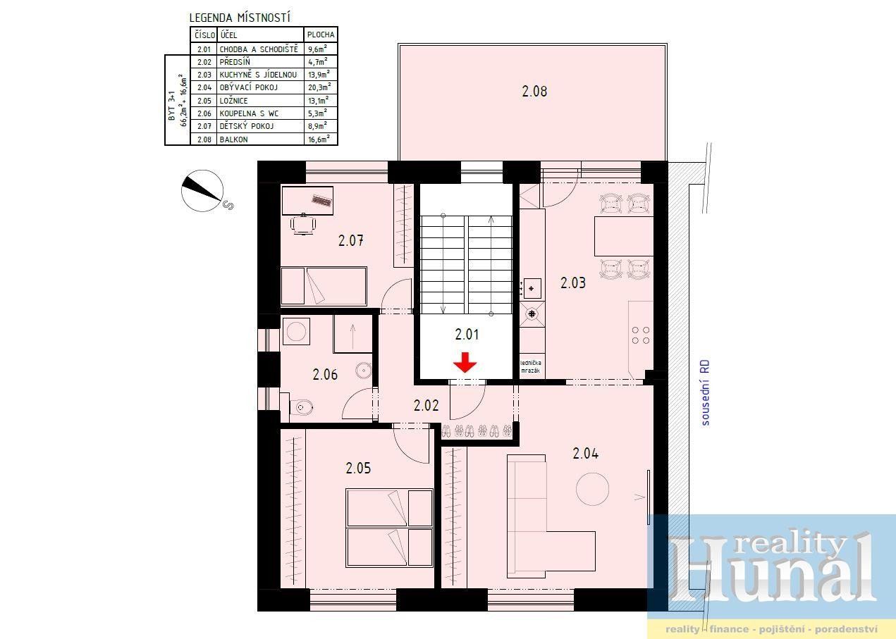 3+kk, Rynárecká, Pelhřimov, 66 m² - 2