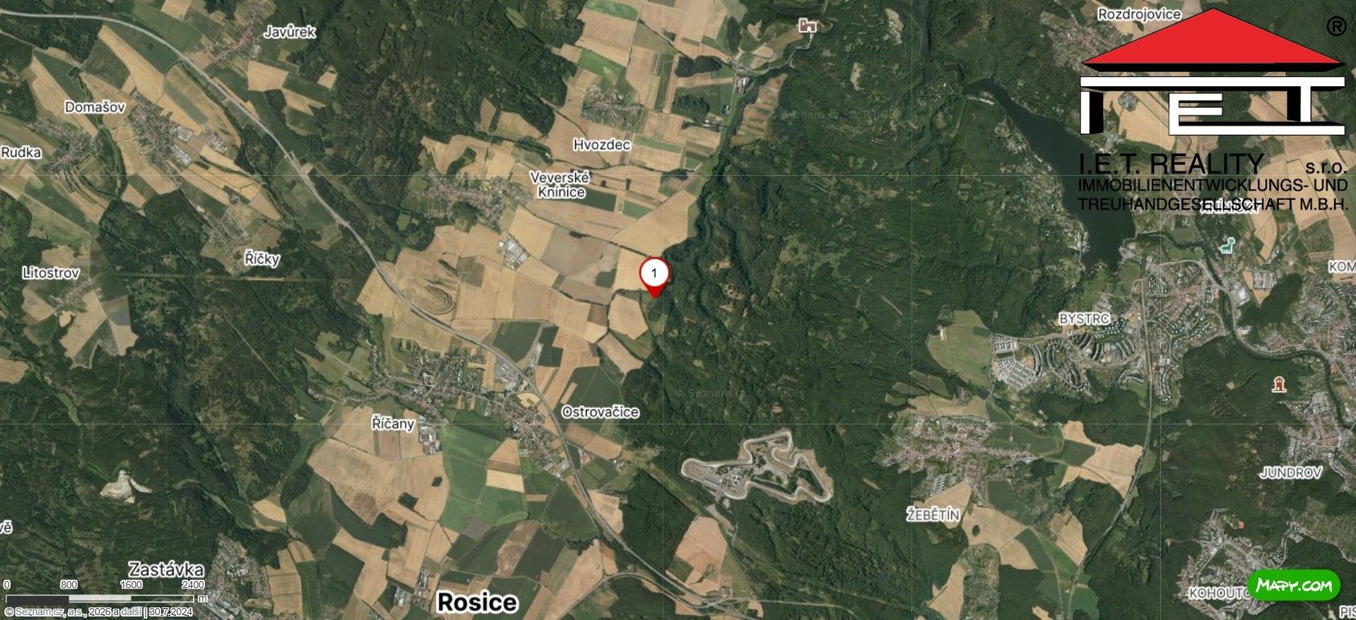 Pozemek · 4 533 m² · Bystrc, Brno - 4