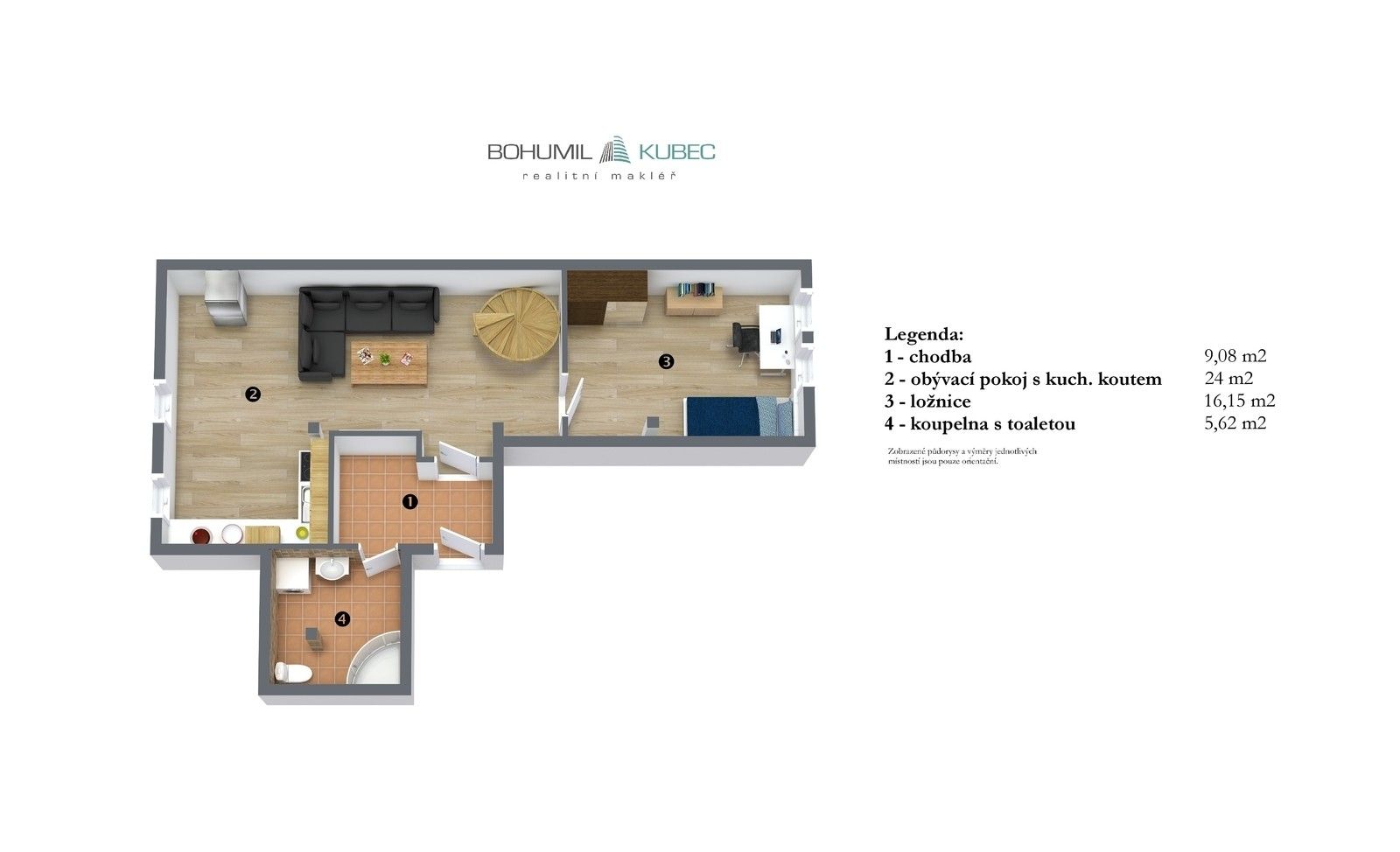Byt 3+kk · 80 m² · Budějovická 1178, Tábor - 4