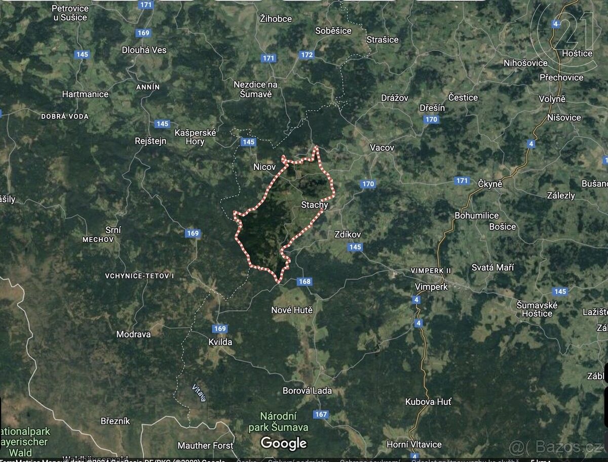 Pozemky pro bydlení, Prachatice, 383 01, 8 100 m²