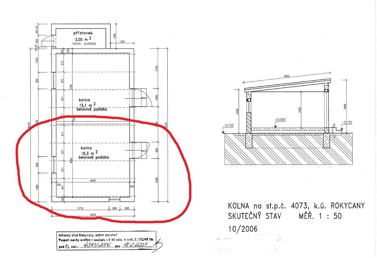 Pronájem chata - Příbramská 909, Rokycany, 16,3 m²