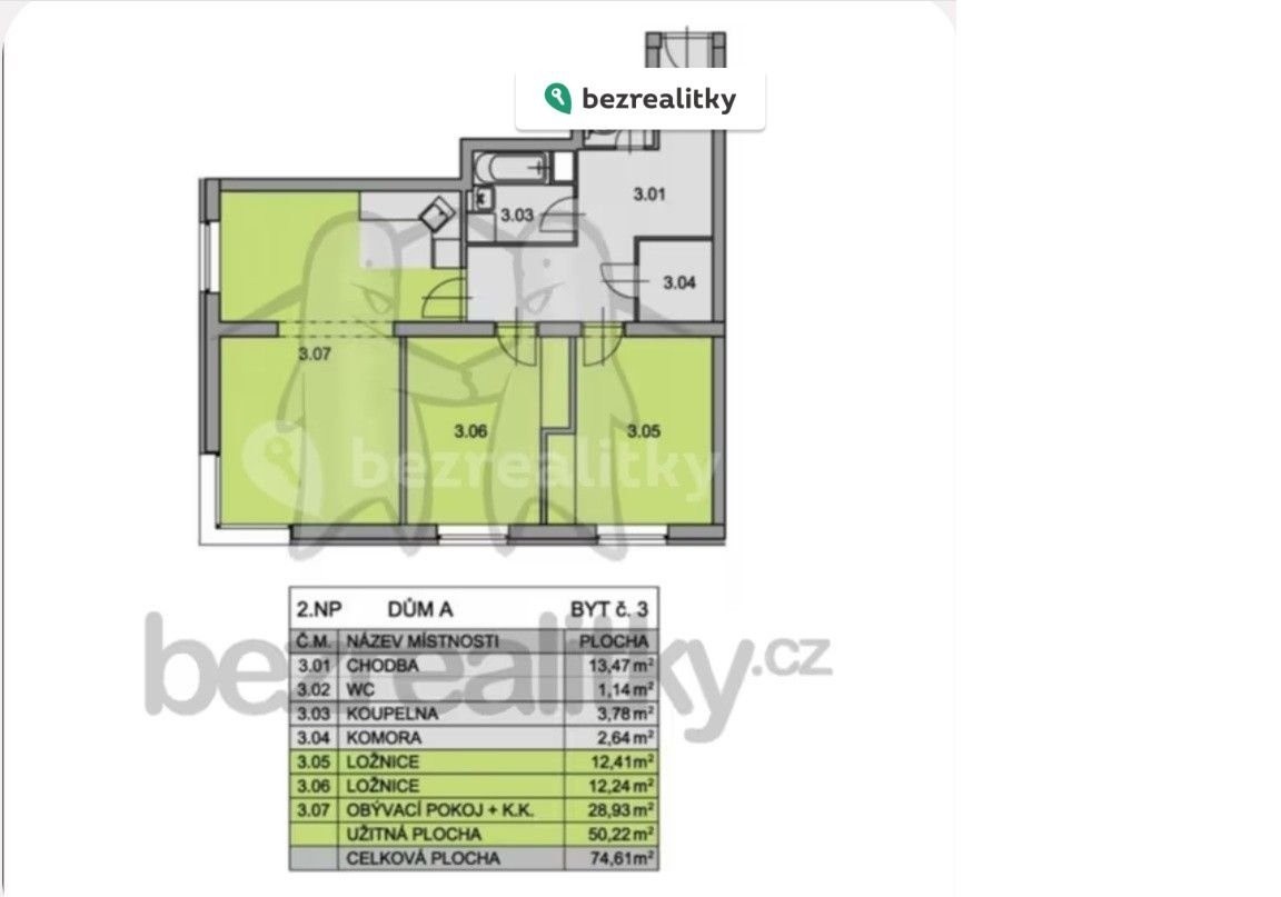 Byt 3+kk · 75 m² · Havlíčkovo nám. 1387, Rudná - 3